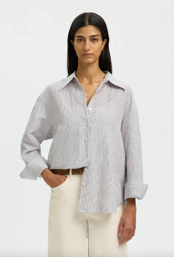 Cleo Oversize Linen Blend Shirt - Image 3