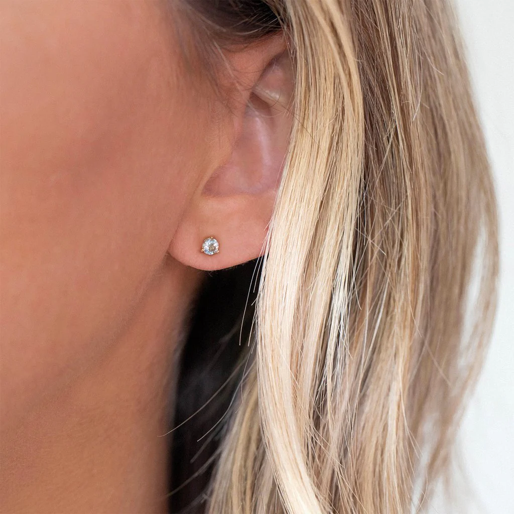 Element Studs - White Topaz