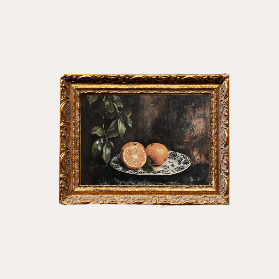 Gold Mould Framed Art 12x 16 | Antique Mandarin
