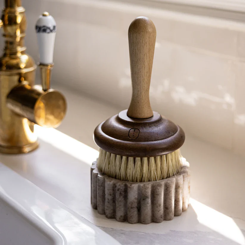 Fluted Soap Dish Beige Marble - Image 2