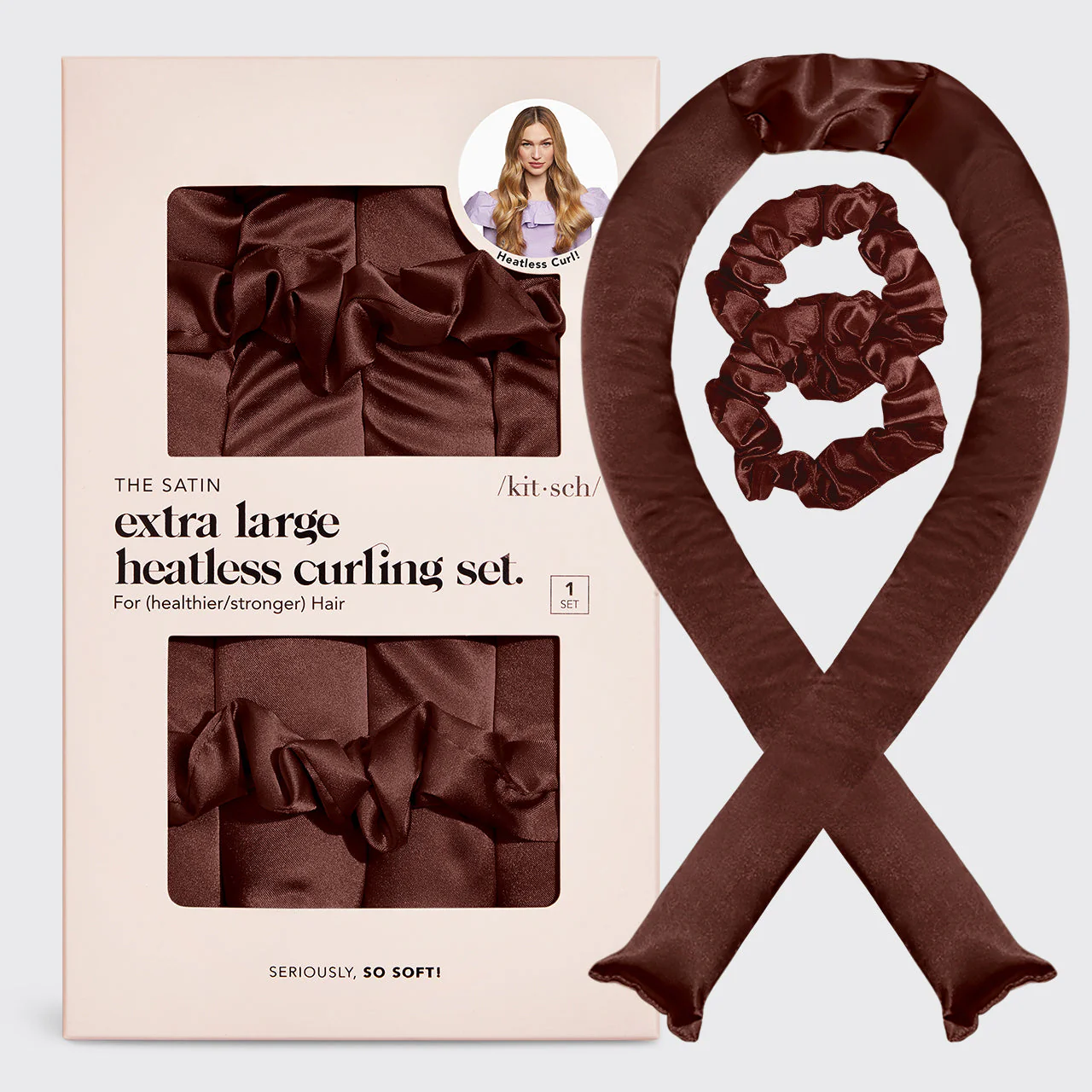 Heatless Hair Curler in Satin - Image 3