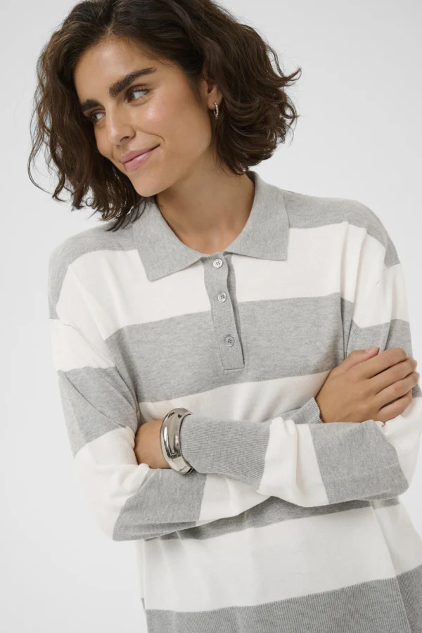 KAlizza Striped Polo Pullover - Image 4