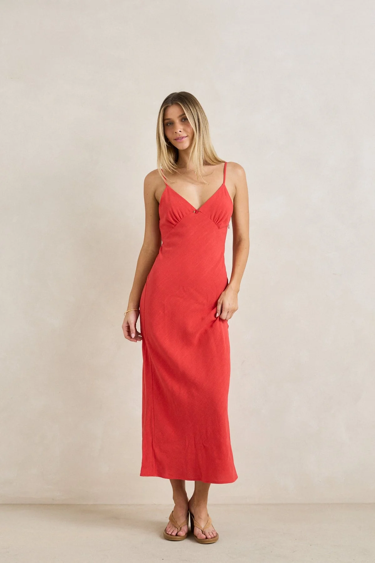 Sunny Days Linen Midi Dress